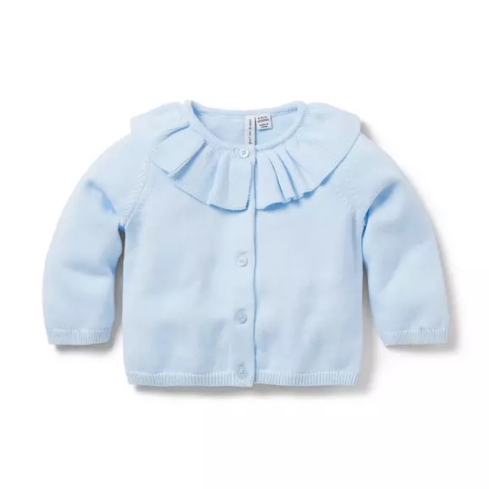 Janie and Jack Soft Blue Knit Cardigan
